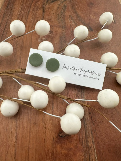 Olive Green Studs